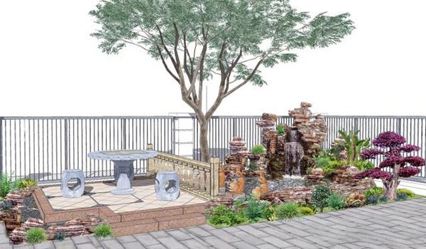 別墅花園設(shè)計(jì)里添加個(gè)魚池設(shè)計(jì)怎么樣？